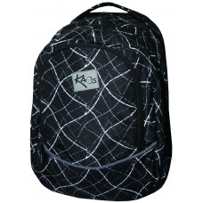Kaos School backpack 2 in 1 White on Black