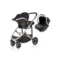 BabyHome Комбинирана бебешка количка 3 в 1 Liz, Черна