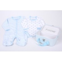 Fixoni Бебешки комплект гащеризон и боди