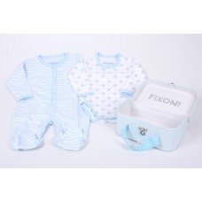 Fixoni Бебешки комплект гащеризон и боди