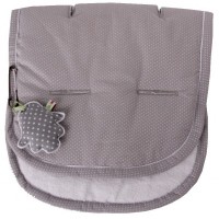 Minene Мека хавлиена облегалка за количка Сиво на бели точки 