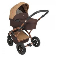 Комбинирана количка Tambero Бежово с цветна рама АК12 - Tutek