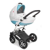 Комбинирана количка Torero Eco1  White Turquoise еко кожа - Tutek