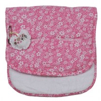 Minene Мека хавлиена облегалка за количка Розово на бели цветя