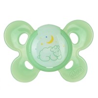 Chicco Залъгалка Physio Comfort Night силикон 6-12 месеца светеща  