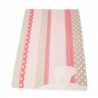 David Fussenegger Детско одеяло Juwel 100х140 Полярно мече  розови точки 