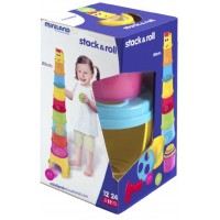 Miniland Stack & Roll 10 купички-1 чук-1 кофа -2 топки-1 капак 80 cм 