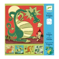 Djeco Шаблони за рисуване дракончета