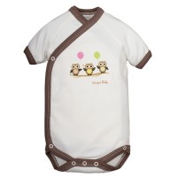 Unique Бебешко боди с къс ръкав от органичен памук 