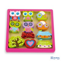 Andreu Toys Играчка за нанизване Бухали Andreu Toys Играчка за нанизване Бухали