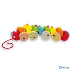 Andreu Toys Играчка за дърпане Гъсеница