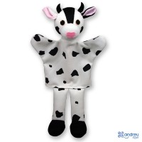 Andreu Toys Hand Puppets White Cow