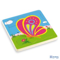 Puzzle caterpillar - Butterfly - Andreu Toys