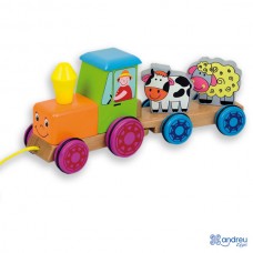Andreu Toys Дървен трактор с магнити