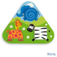 Andreu Toys Триъгълен пъзел Джунгла 