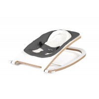 BabyHome Бебешки шезлонг Wave, Бяло със сиво