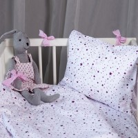 Cama mia Спален комплект в 3 части розови звезди Cama mia Спален комплект в 3 части розови звезди