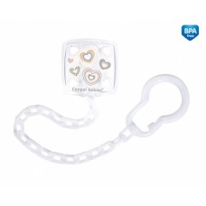 Canpol Soother Clip with Chain – „Newborn Baby”