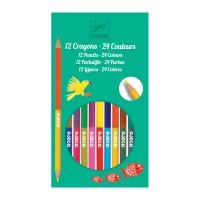 Djeco Цветни моливи 12 броя 24 цвята