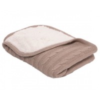 Kikka Boo Плетено бебешко одеяло с шерпа кафяво