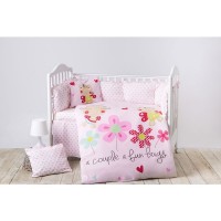 Kikka Boo Спален комплект от 6 части с обиколник Honey bee 