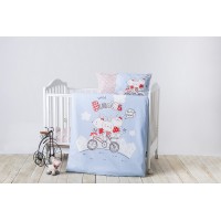 Kikka Boo Спален комплект от 6 части с олекотена завивка Bunnies