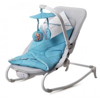 KinderKraft Шезлонг с вибрация и мелодии Felio син 