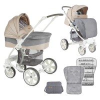Lorelli Baby stroller SAVANA Grey&Beige Cities