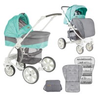 Lorelli Бебешка комбинирана количка Savana с чанта зелена