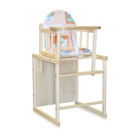 Lorelli Столче за хранене с масичка Natural Бежов