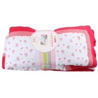 Minene Луксозен спален комплект светло синьо и цветя 