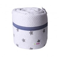 Minene Луксозен спален комплект за люлка Сив със звезди