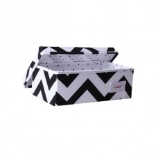 Minene Fabric Storage Box With Lid black/white