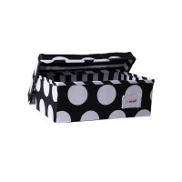 Minene Fabric Storage Box With Lid black/white