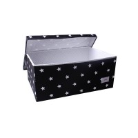 Minene Fabric Storage Box With Lid Black/White
