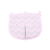 Minene Baby Cot Bed  Nursery  Storage Organizer Zig-Zag Pink