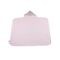 Minene Пухкаво одеяло с качулка розово и сиво 