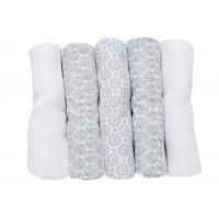 Motherhood Пелени от муселин 5 броя Blue Fishes