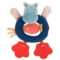 Moulin Roty Les Papoum hippo ring rattle 