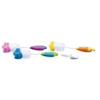 Nuby Bottle/Nipple Brush with Sponge Tip and Hook Base Nuby Bottle/Nipple Brush with Sponge Tip and Hook Base