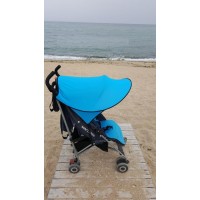 Сенник за бебешка количка с UV защита, Светлосин