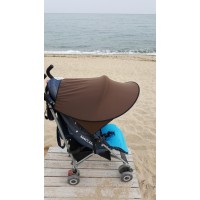 Сенник за бебешка количка с UV защита, Кафяв Сенник за бебешка количка с UV защита, Кафяв
