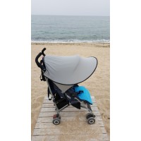 Сенник за бебешка количка с UV защита, Сив