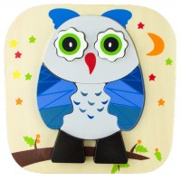 Thinkle Stars Дървен пъзел Бухалче