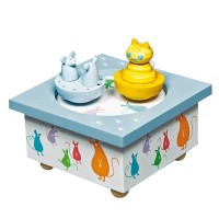 Trousselier Cat and Mouse Musical Wooden Box 