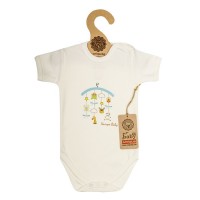 Unique Long-sleeved baby-body in organic cotton