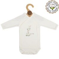Unique Long-sleeved baby-body in organic cotton