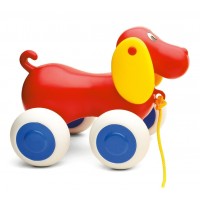 Viking Toys Кученце за дърпане 25 см, Червено