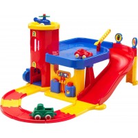 Viking Toys Викинг Гараж с Път + 2 колички и 1 хеликоптер в подаръчна кутия