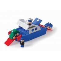 Viking Toys Полицейска Лодка 30 cm в кутия с 2 коли и 2 човечета